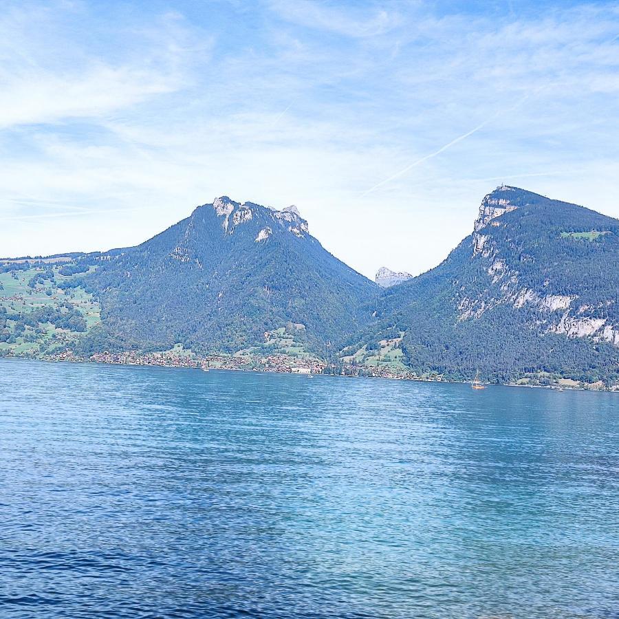 Spiez Lakeview By The Station Room A Kültér fotó